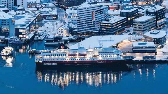 Hurtigruten ship at Kirkenes on Norge’s Arctic coast