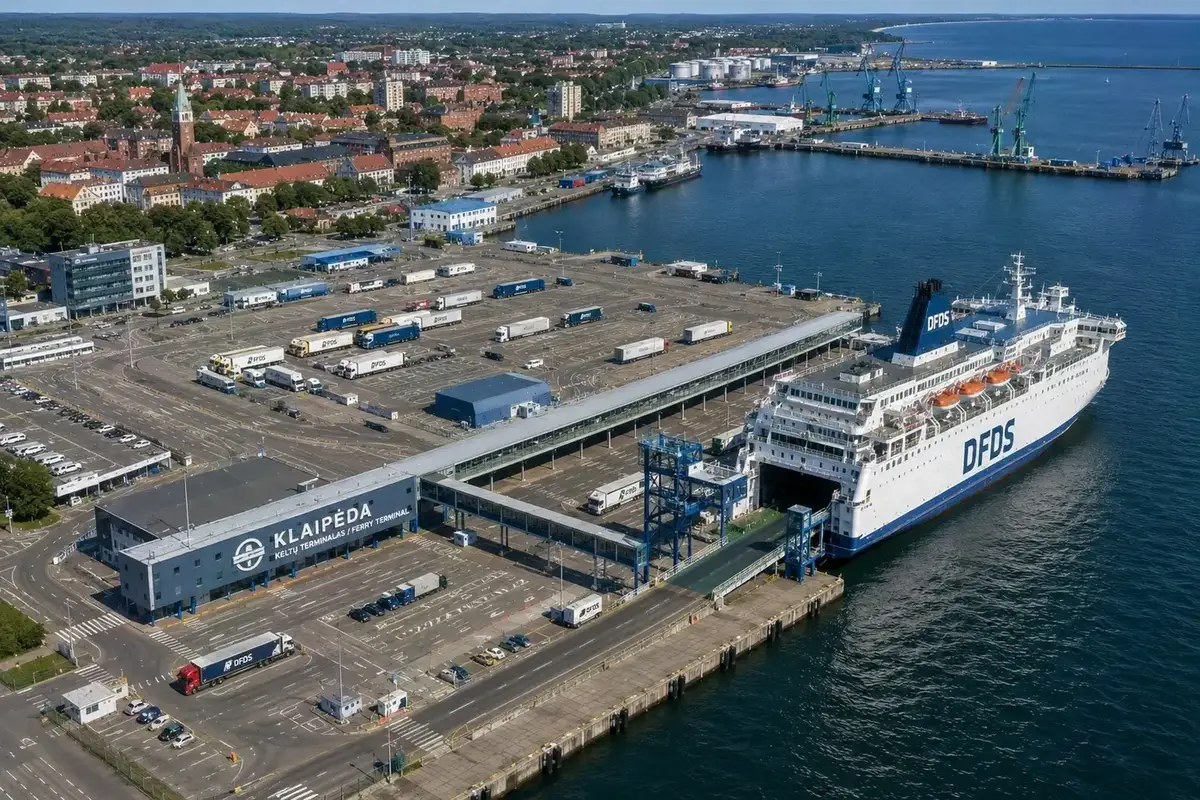 Färjehamnen i Klaipėda, Litauen