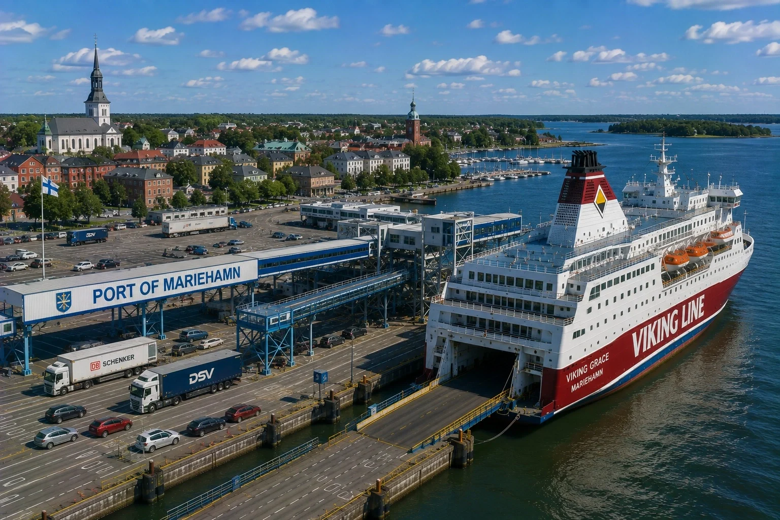 Färjeresa och hamninformation för Stockholm–Mariehamn