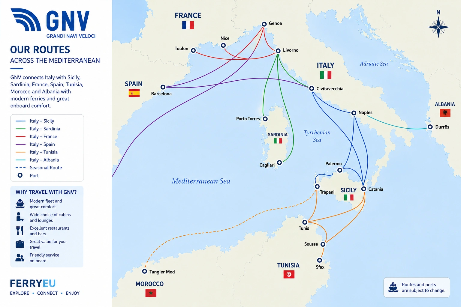 Grandi Navi Veloci (GNV) – färjerederi och reseguide